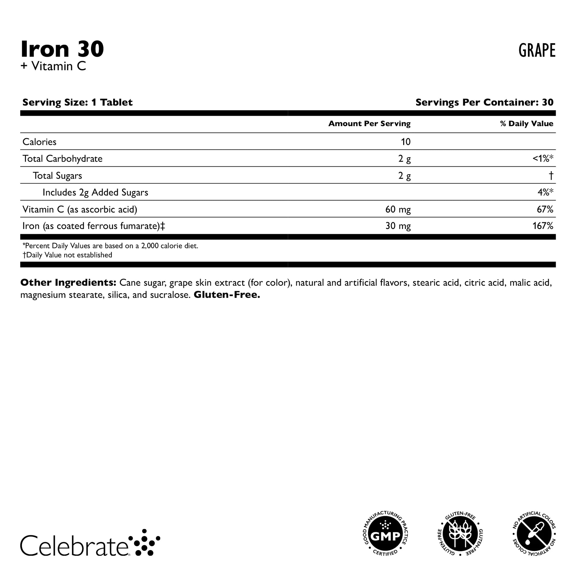 Iron + Vitamin C Chewable Grape - Celebrate