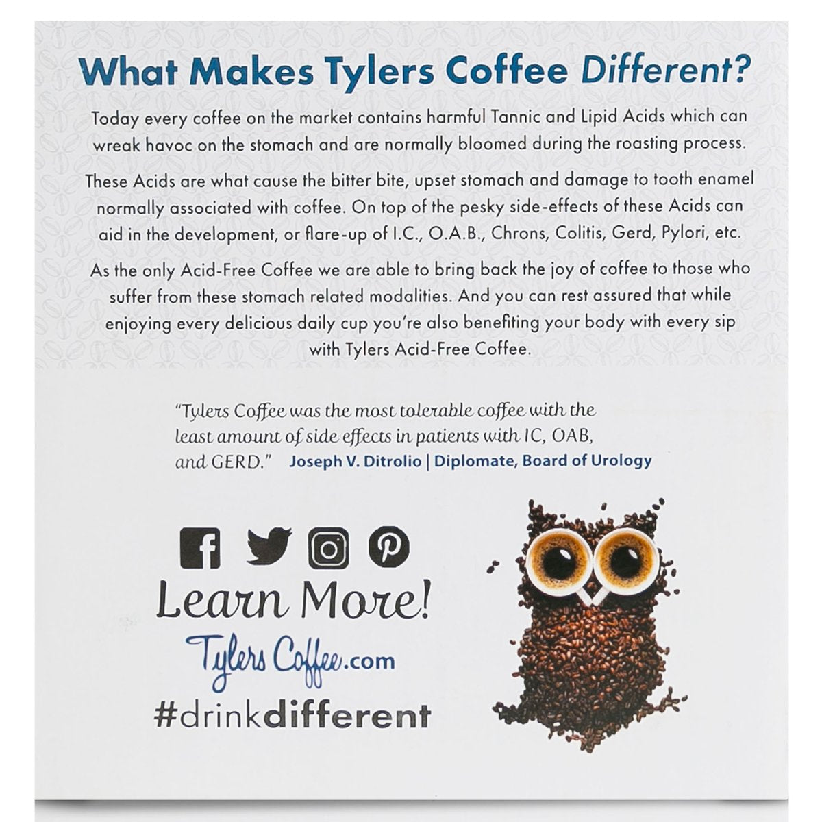 Tyler's REGULAR - K-Cup Acid Free Coffee