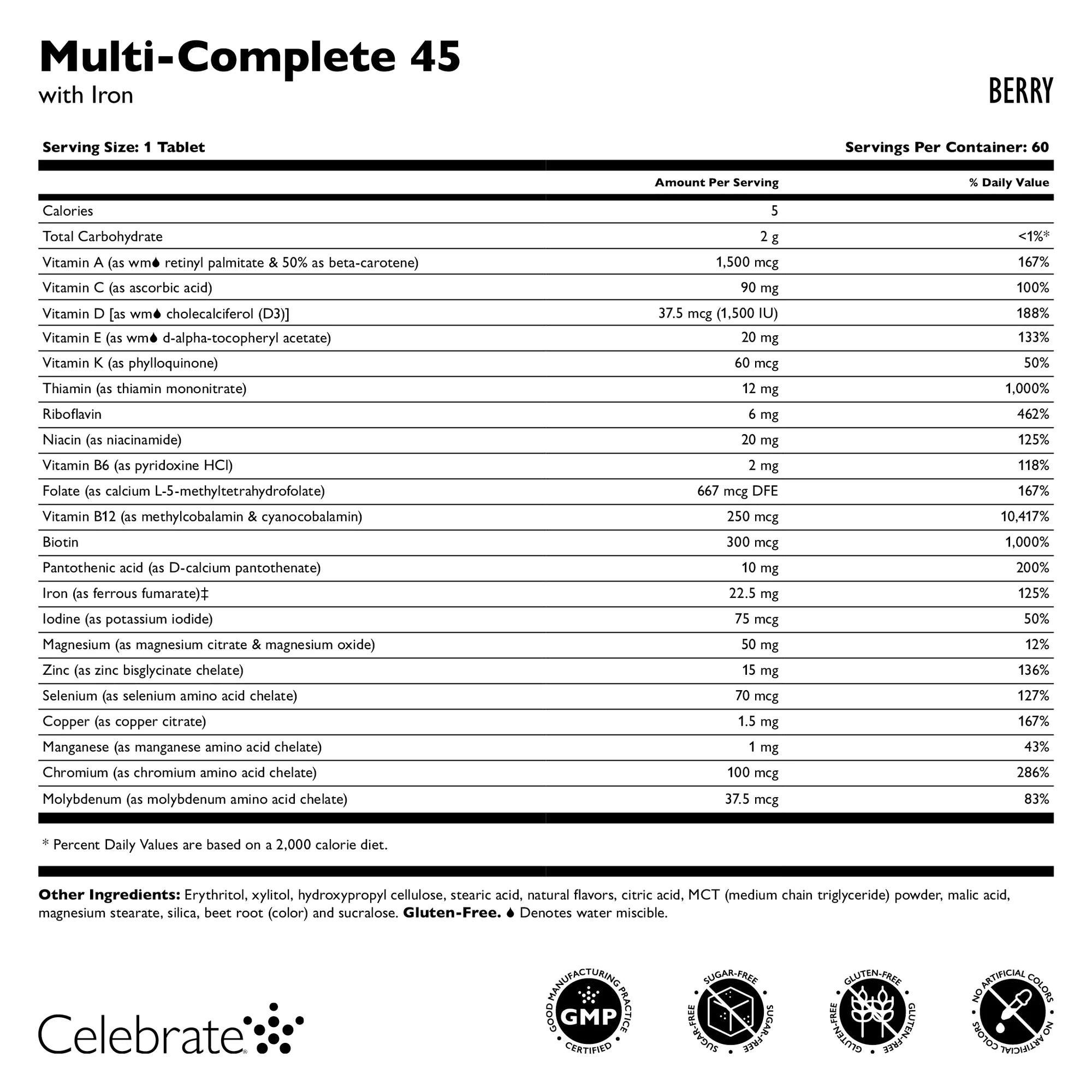 Celebrate Multi-Complete 45 Berry w/ Iron