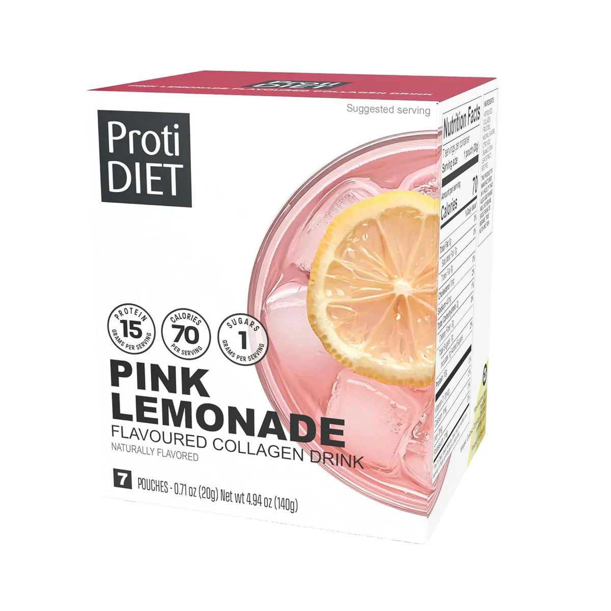 ProtiDiet Pink Lemonade Collagen Drink