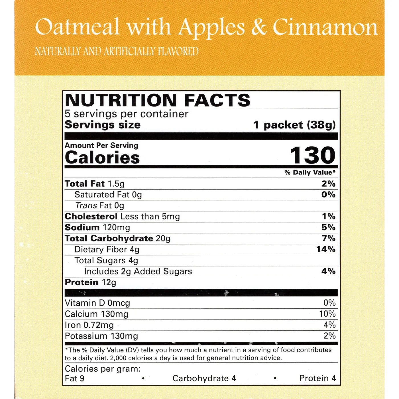 Apples & Cinnamon Oatmeal