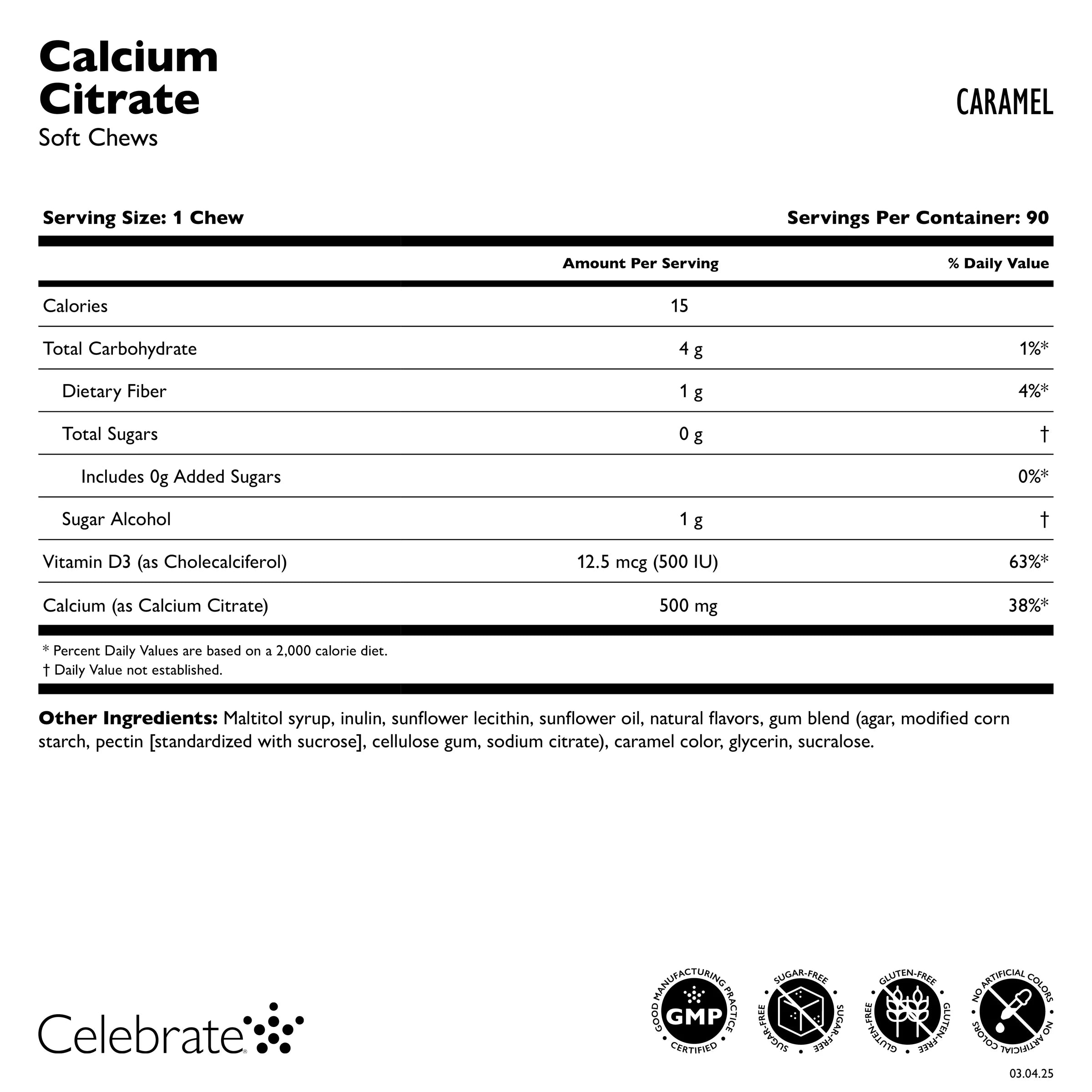 Calcium Citrate SOFT Chews - Celebrate