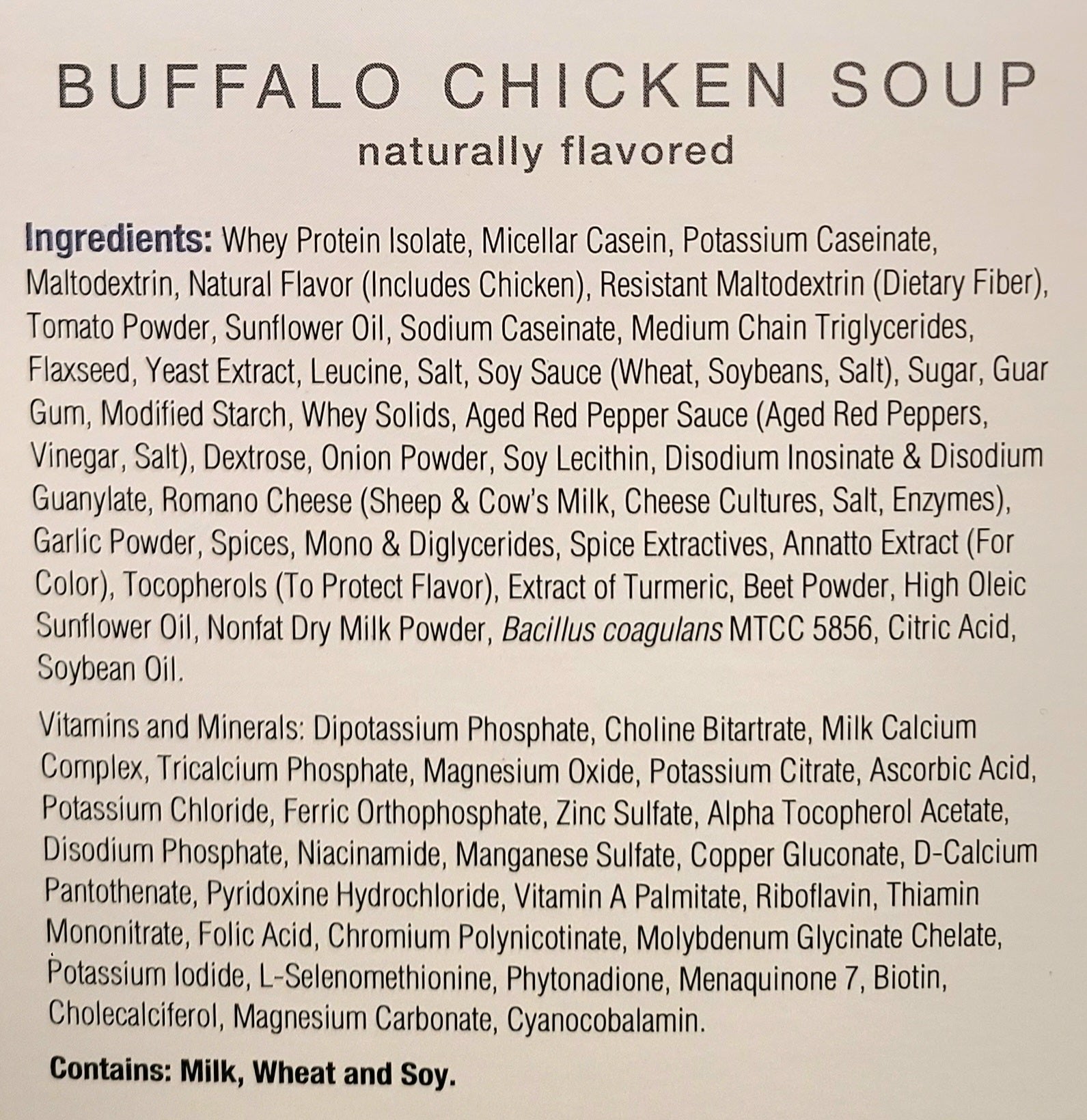 Buffalo Chicken Soup - Numetra