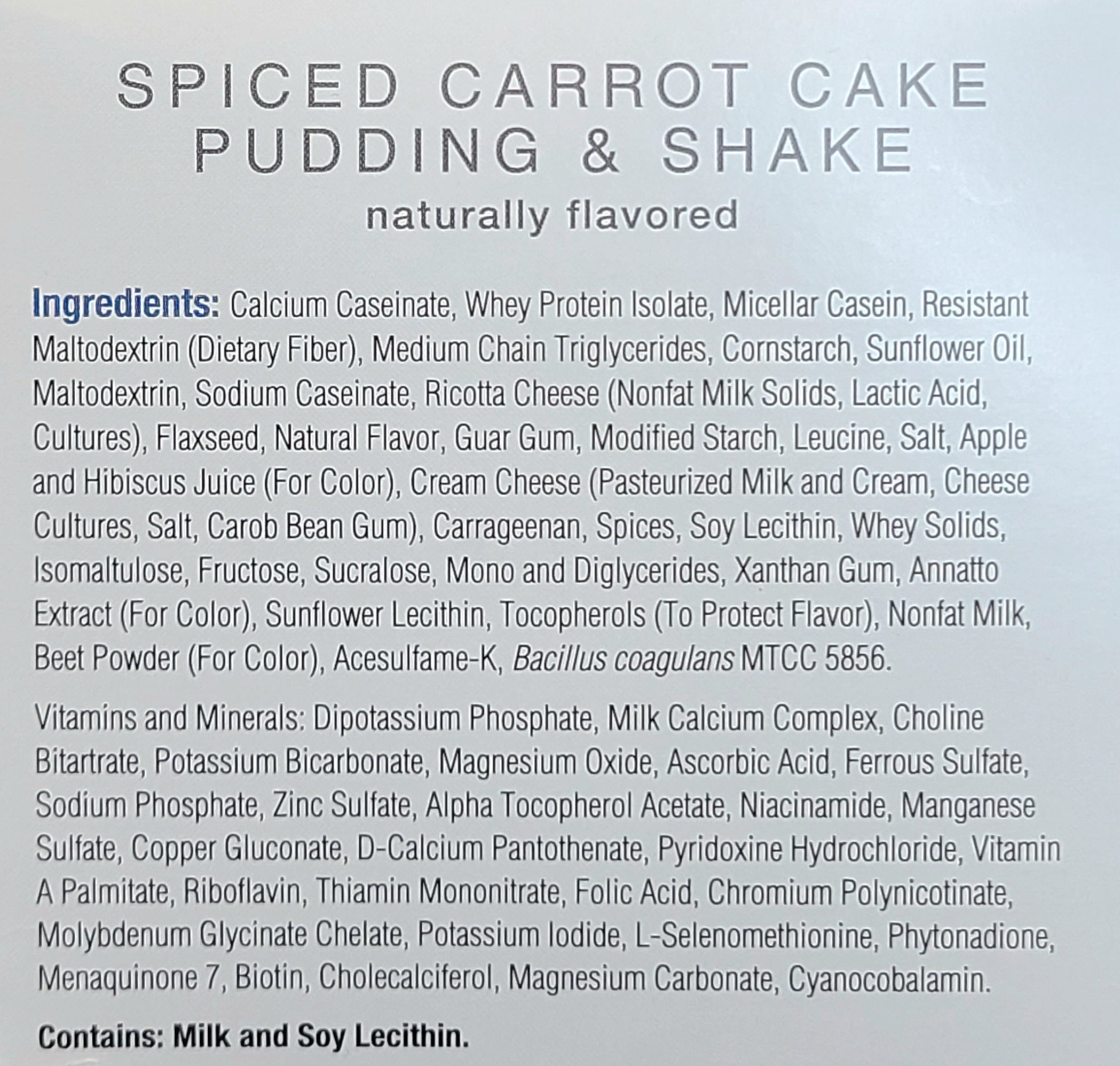 Carrot Cake Shake - Numetra