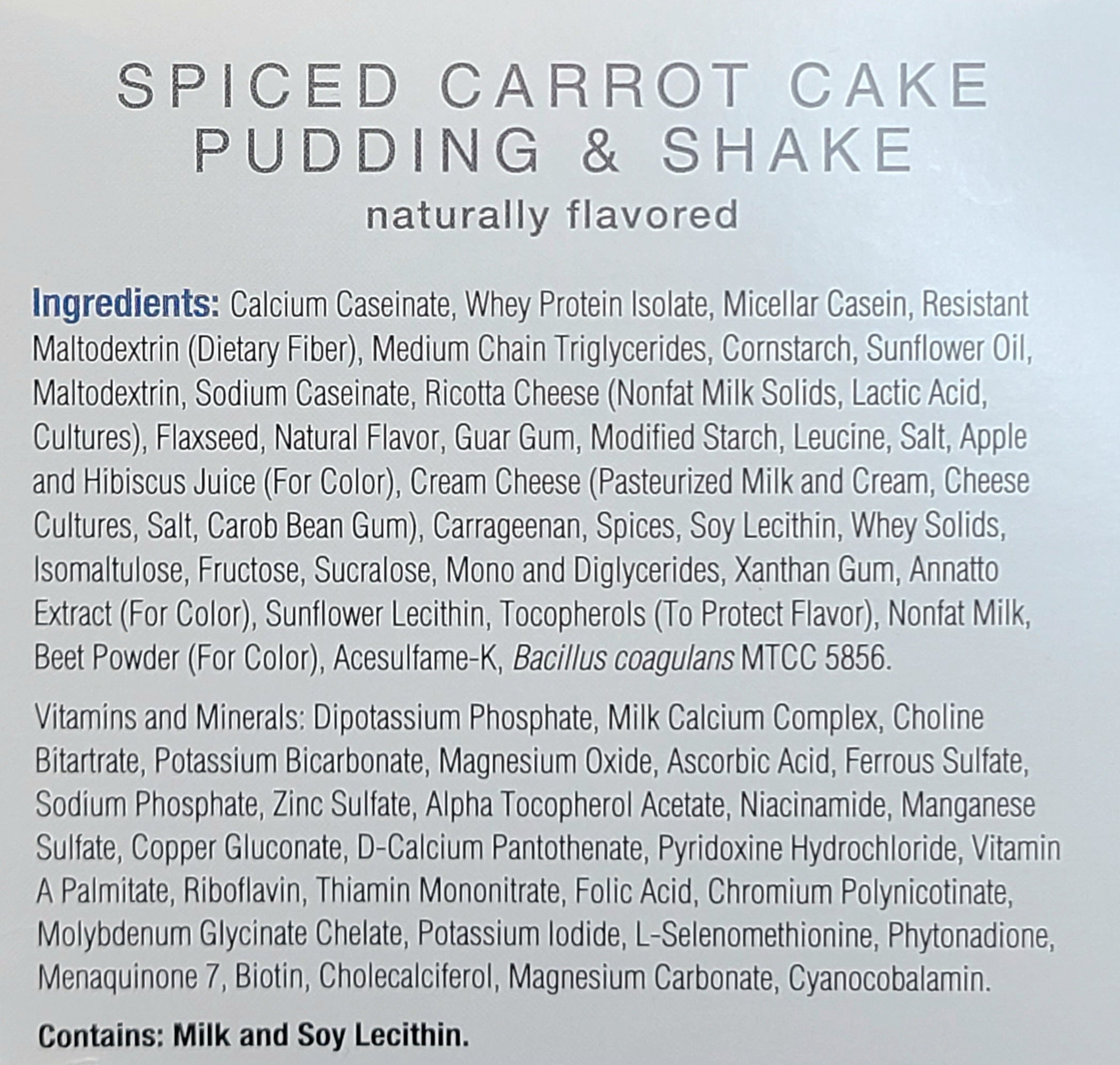 Carrot Cake Shake - Numetra