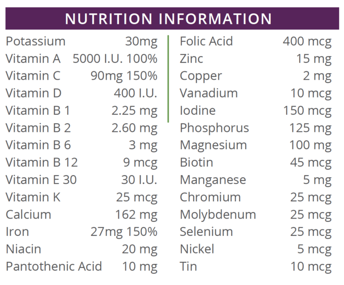 MultiVitamin - Bariatric Food Source